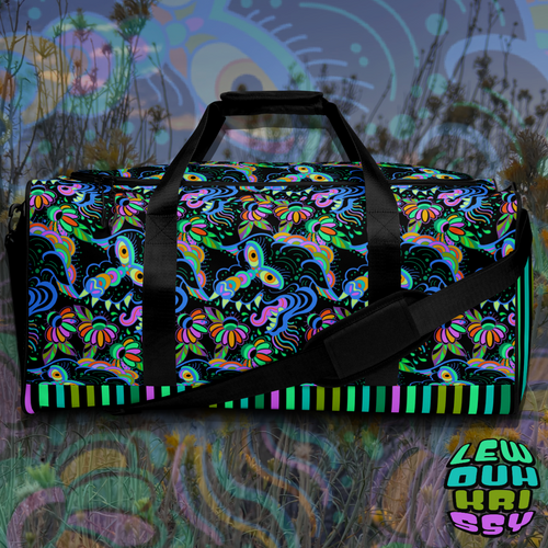WILD NIGHT DAWG + PERIWINKLE STRIPES <duffle bag>
