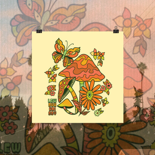ORANGE MUSHROOM (print)