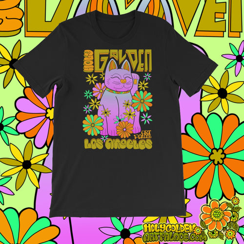 Purple Faded Lucky Cat <tshirt>