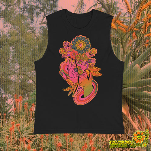 NEON HANDSY FLORA <crew neck> <tank top>